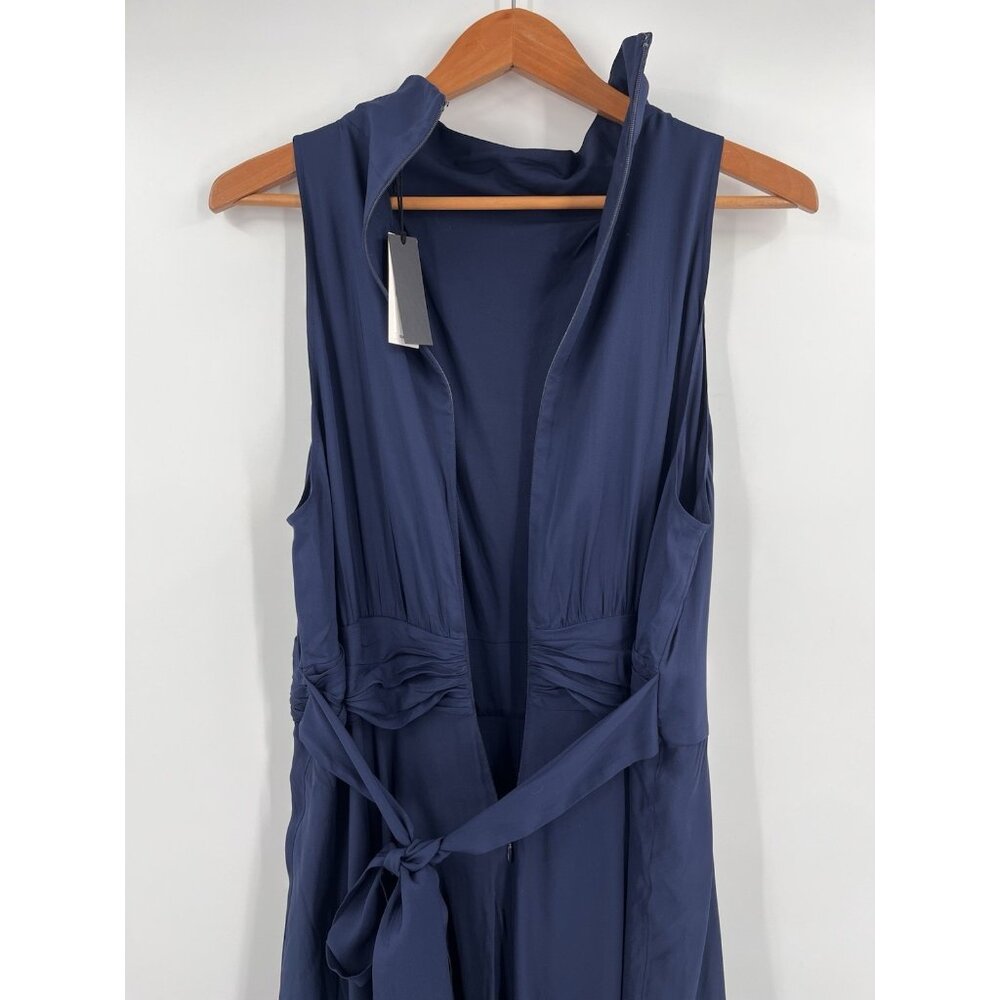 BANANA REPUBLIC Women's Navy Sleeveless Stretch Crepe Maxi Dress NWT 14 - Picture 8 of 10